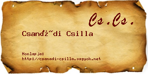 Csanádi Csilla névjegykártya